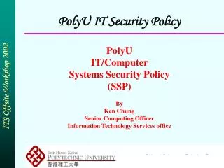 PolyU IT Security Policy
