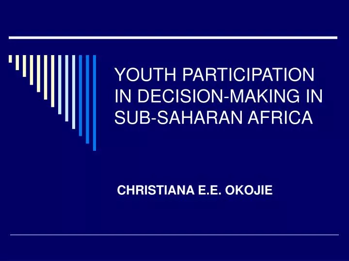 youth participation in decision making in sub saharan africa