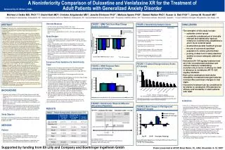 A Noninferiority Comparison of Duloxetine and Venlafaxine XR for the Treatment of Adult Patients with Generalized Anxie