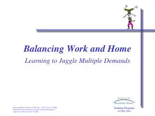 Balancing Work and Home