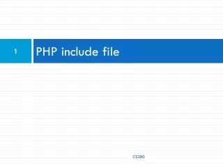 PHP include file