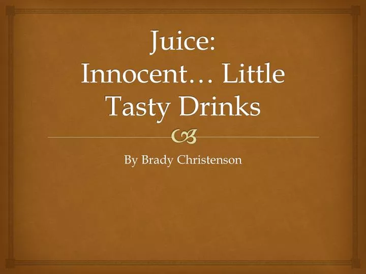 juice innocent little tasty drinks