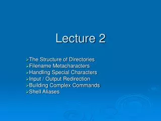 Lecture 2