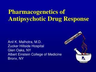 Pharmacogenetics of Antipsychotic Drug Response