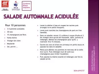 salade automnale acidul e