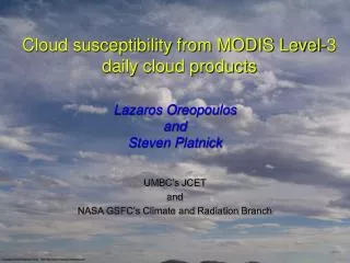 Cloud susceptibility from MODIS Level-3 daily cloud products