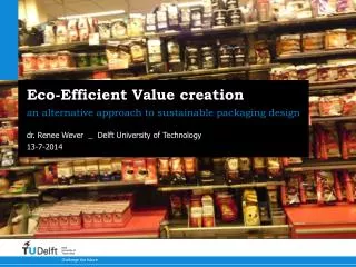 Eco-Efficient Value creation