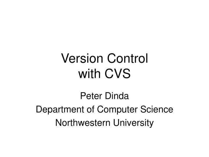 version control with cvs