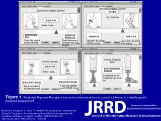 Figure 1. Prosthesis Alignment Perception Instrument software interface of questions intended to indentify specific pro