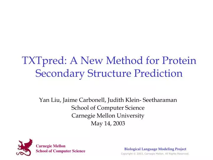txtpred a new method for protein secondary structure prediction