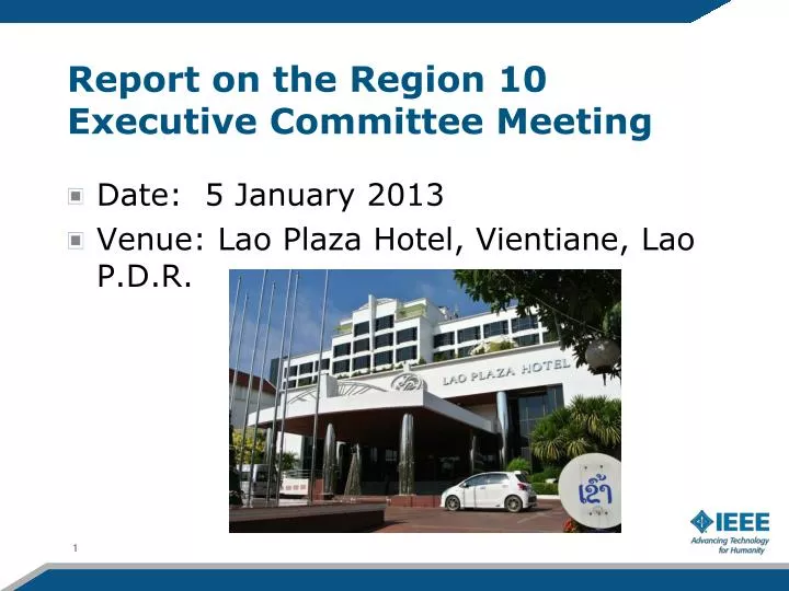 report on the region 10 executive committee meeting