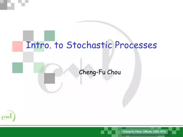 intro to stochastic processes