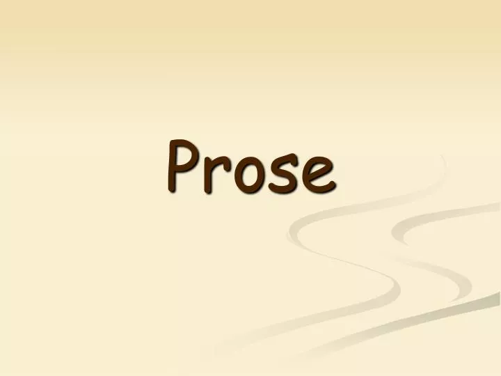 prose