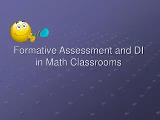 Formative Assessment and DI in Math Classrooms