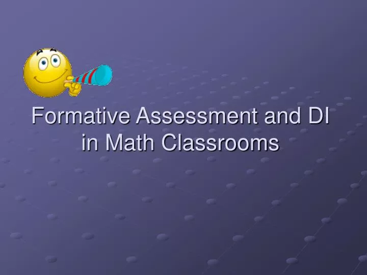 formative assessment and di in math classrooms