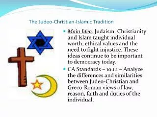 The Judeo-Christian-Islamic Tradition