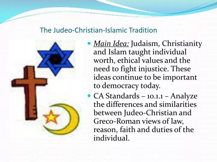 the judeo christian islamic tradition