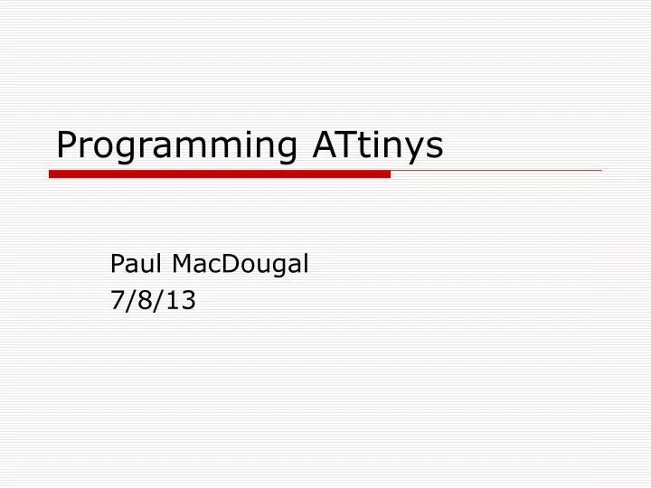 programming attinys