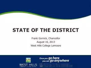 State of the district