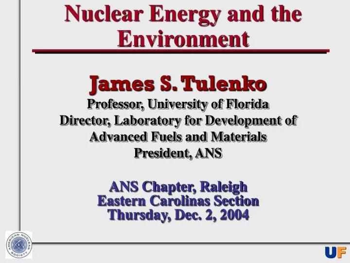 nuclear energy and the environment