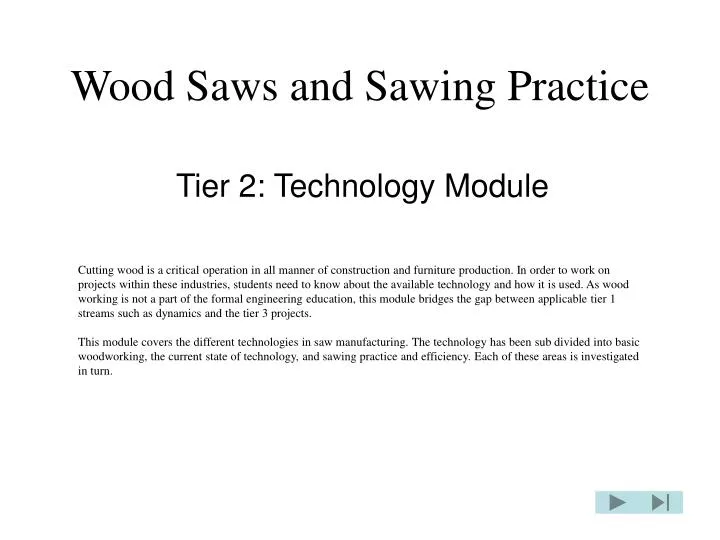 wood saws and sawing practice