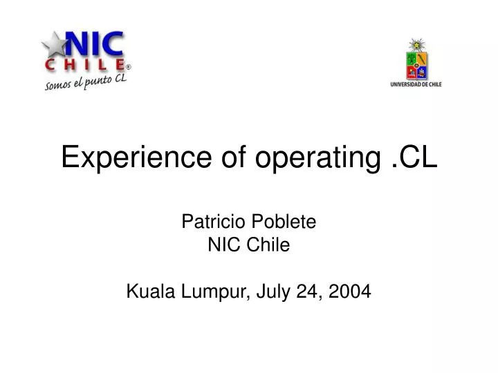 experience of operating cl