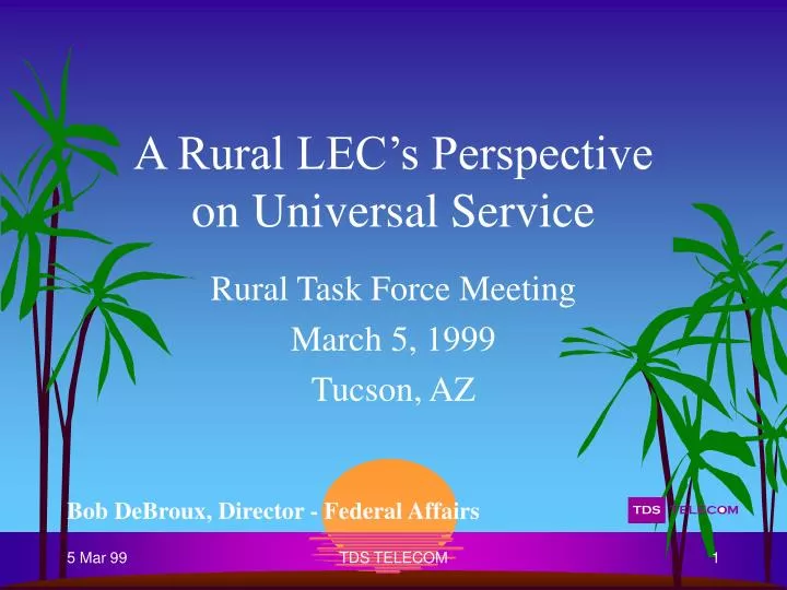a rural lec s perspective on universal service