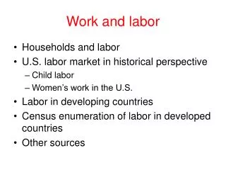 work and labor