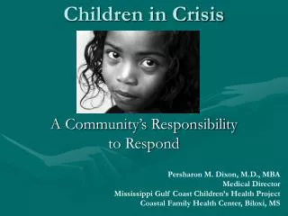 Children in Crisis