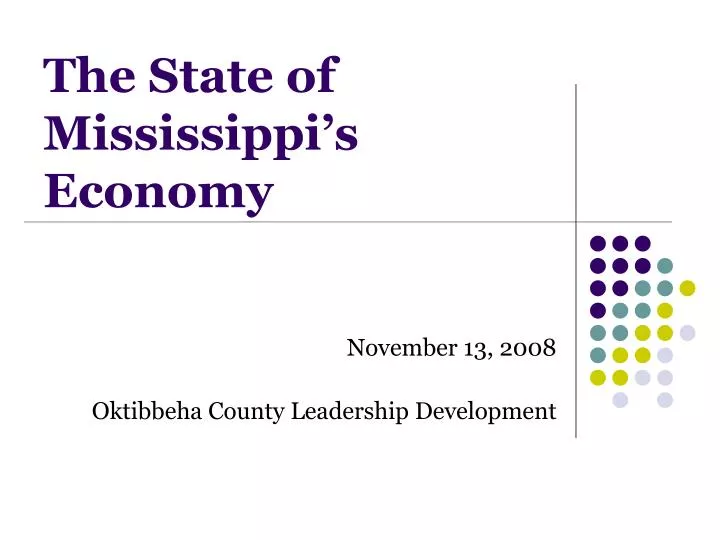 the state of mississippi s economy