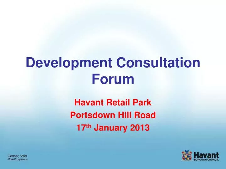 development consultation forum