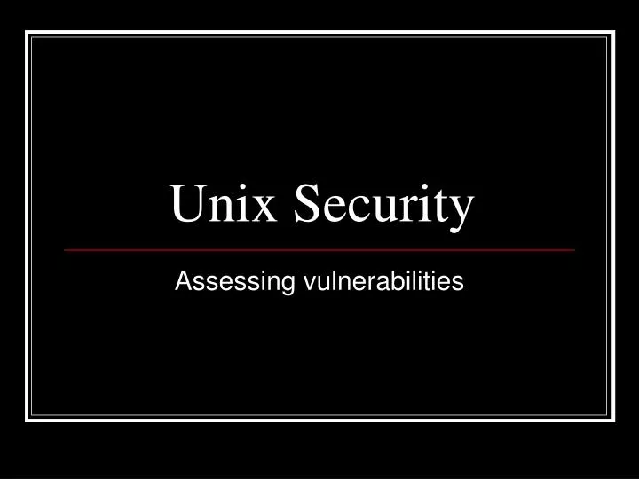 unix security