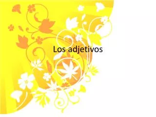 los adjetivos