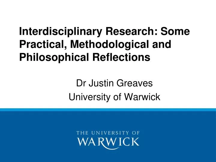 interdisciplinary research some practical methodological and philosophical reflections