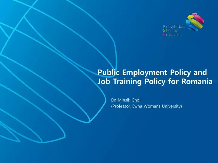 public employment policy and job training policy for romania