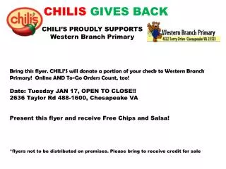 CHILIS GIVES BACK