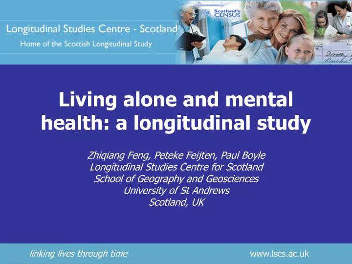 living alone and mental health a longitudinal study