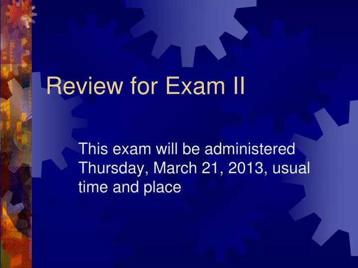 review for exam ii
