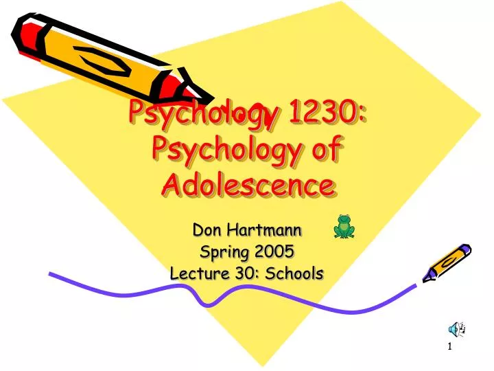 psychology 1230 psychology of adolescence