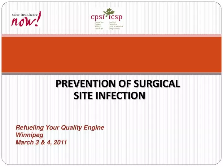 prevention of surgical site infection