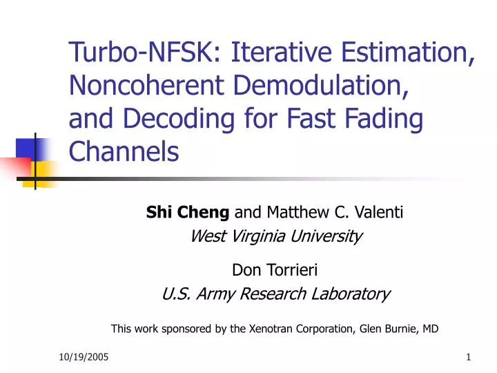 turbo nfsk iterative estimation noncoherent demodulation and decoding for fast fading channels