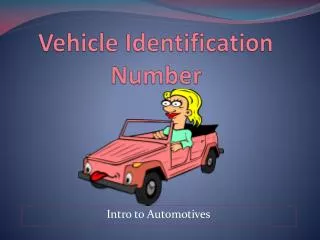 Vehicle Identification Number