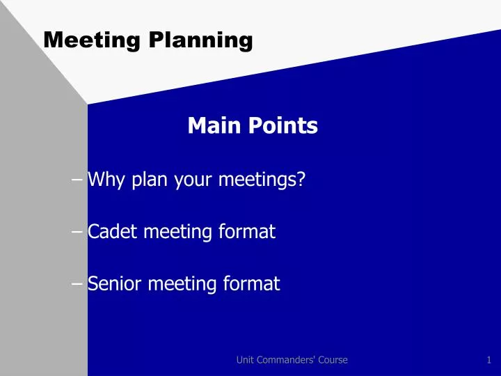 meeting planning