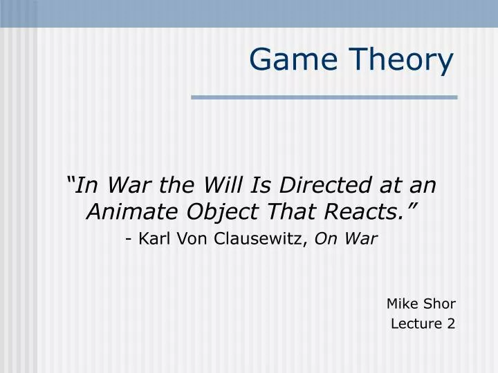 game theory