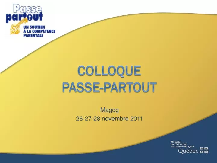 colloque passe partout