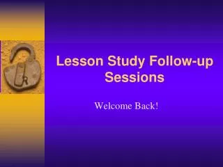 Lesson Study Follow-up Sessions