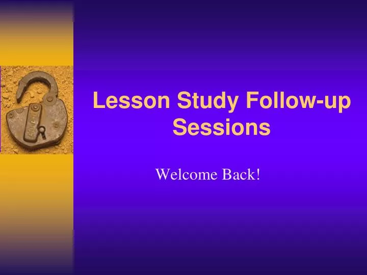 lesson study follow up sessions