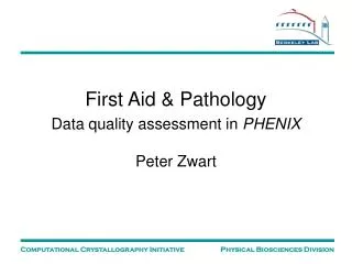 First Aid &amp; Pathology Data quality assessment in PHENIX