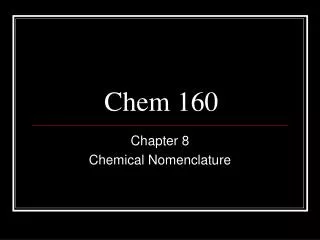 Chem 160