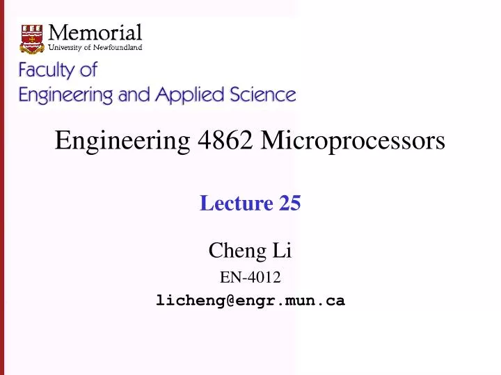 engineering 4862 microprocessors lecture 25